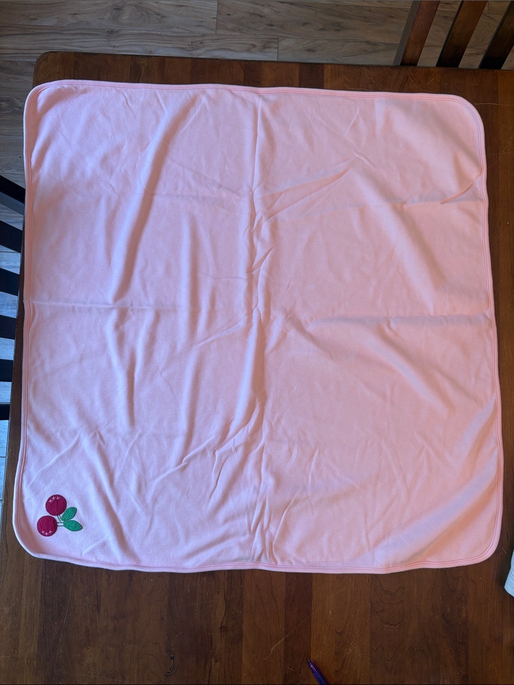 Gymboree Pink Cherry Print Baby Blanket - Picture 2 of 6